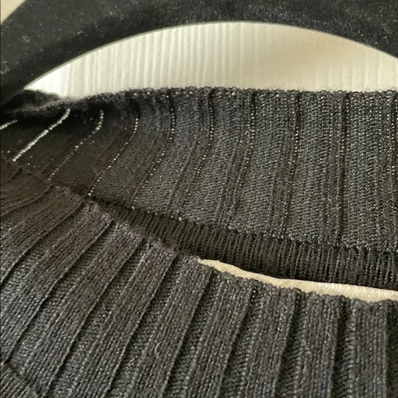 NWT apricot bodycon ribbed mock neck sweater dress with high slit - Picture 3 of 7